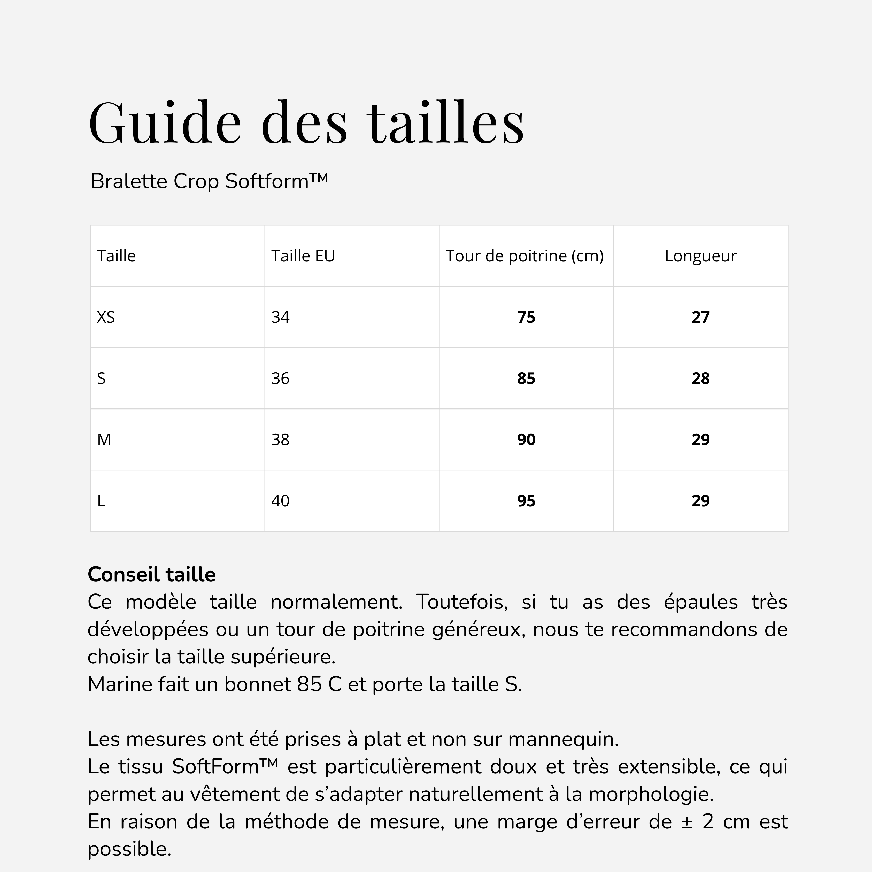 Bralette crop Softform™