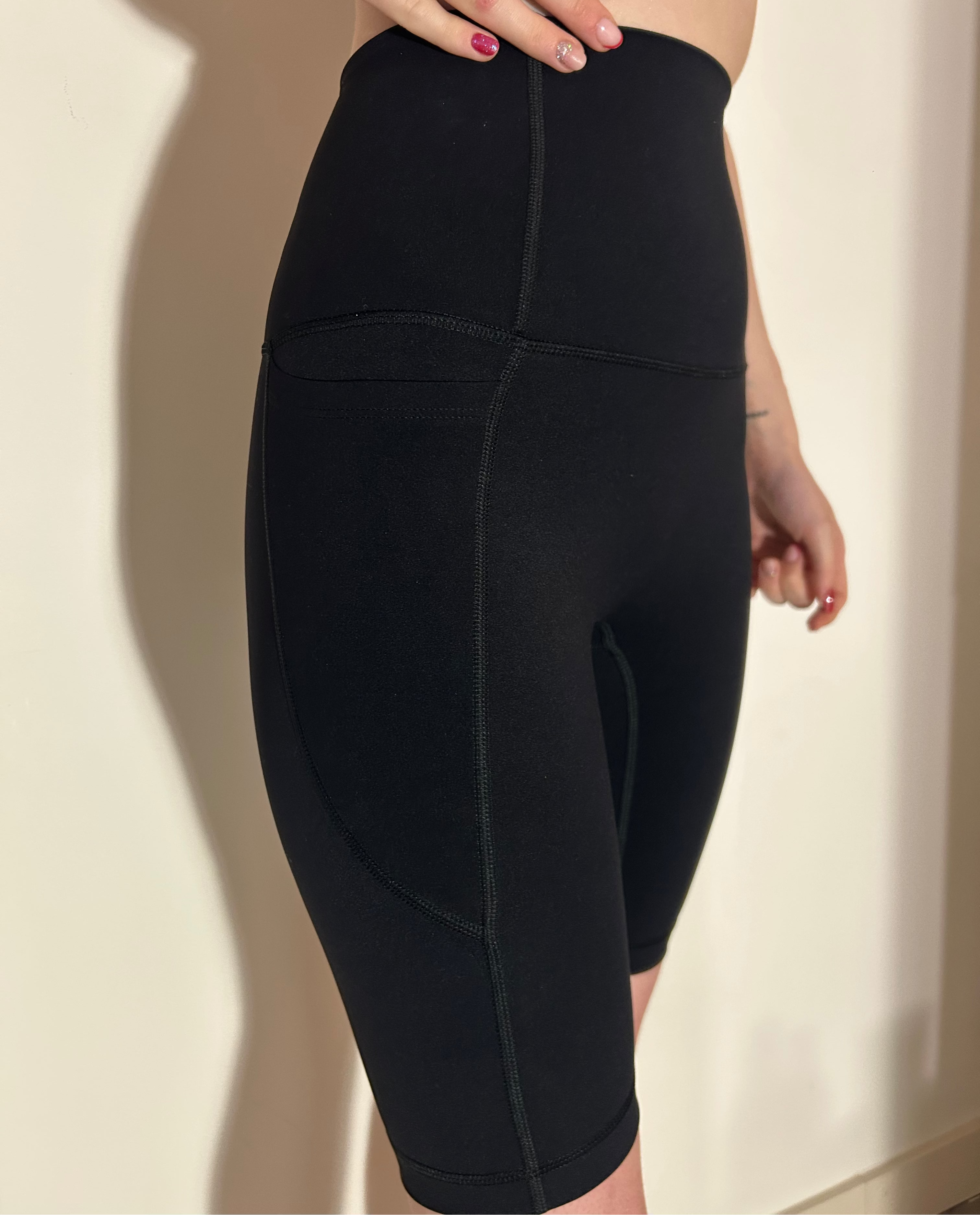 Short cycliste noir - taille haute
